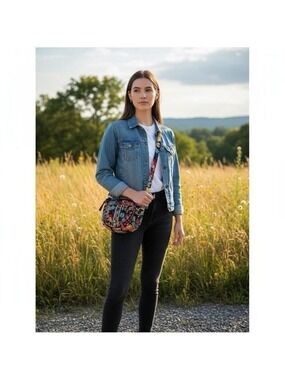 Vera Bradley small Floral clare Crossbody Bag boho y2k style